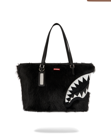 FUR CRAY BLACK TOTE