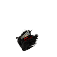 FUR CRAY BLACK WALLET