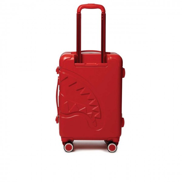 22'' RED MOLDED SHARKMOUTH CARRY-ON LUGGAGE